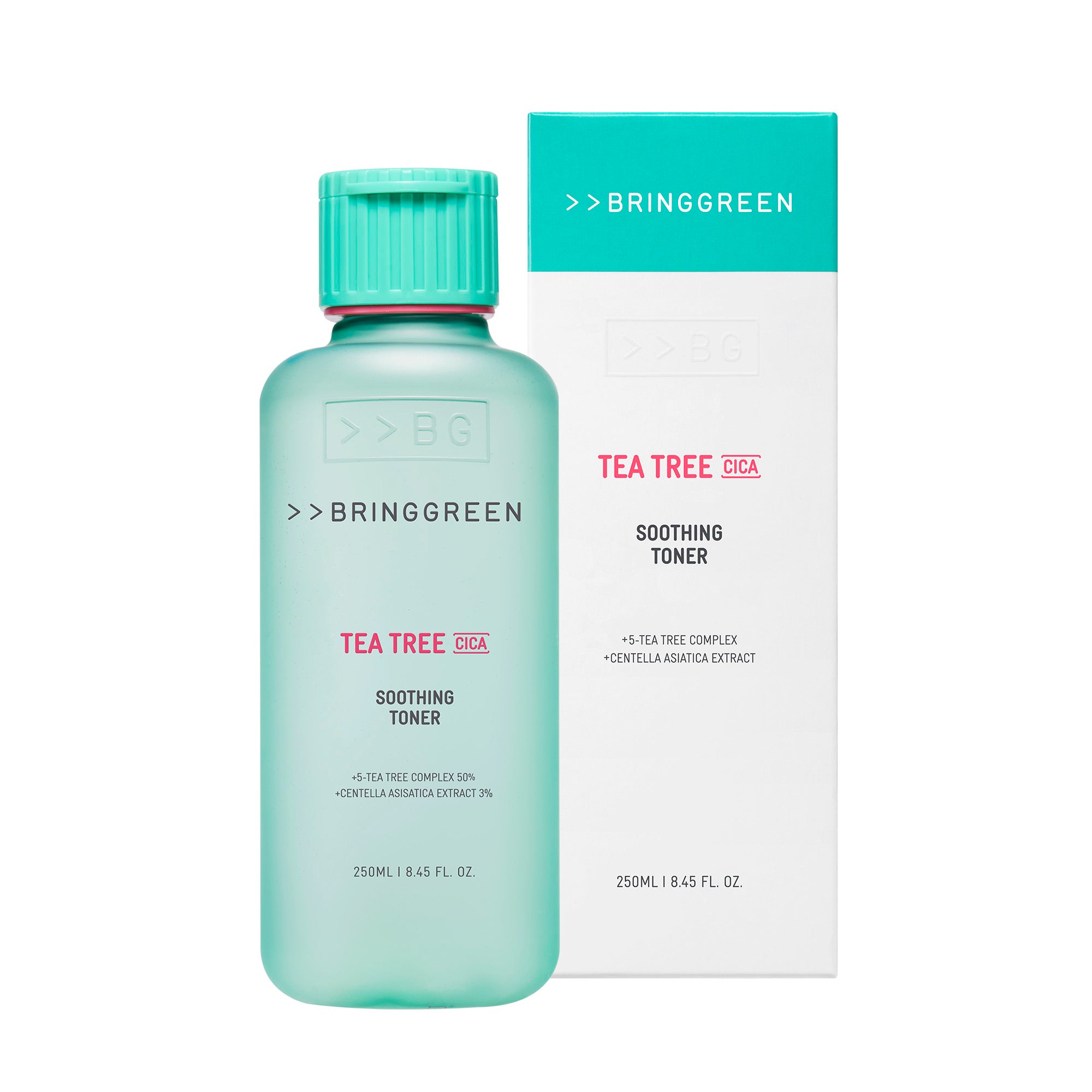 BRINGGREEN Teebaum-Cica-Gesichtswasser – Beruhigendes Gesichtswasser mit Teebaum und Cica, 250 ml