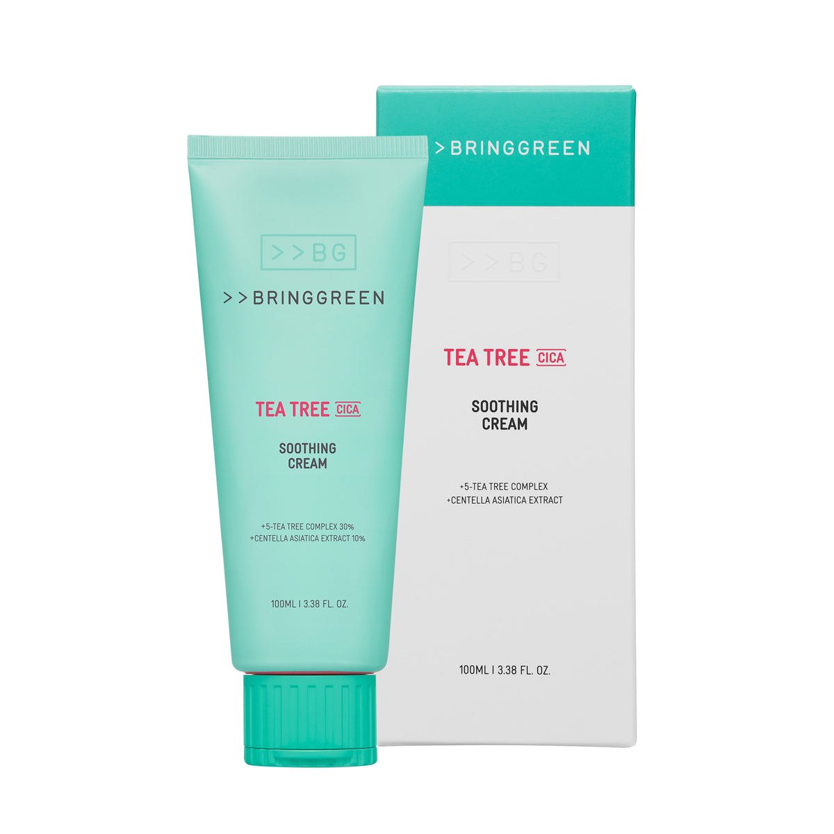 Bringgreen BRINGGREEN Tea Tree Cica Soothing Cream Plus – Kojący krem do twarzy z drzewem herbacianym i cica 100 ml — Składniki i ocena