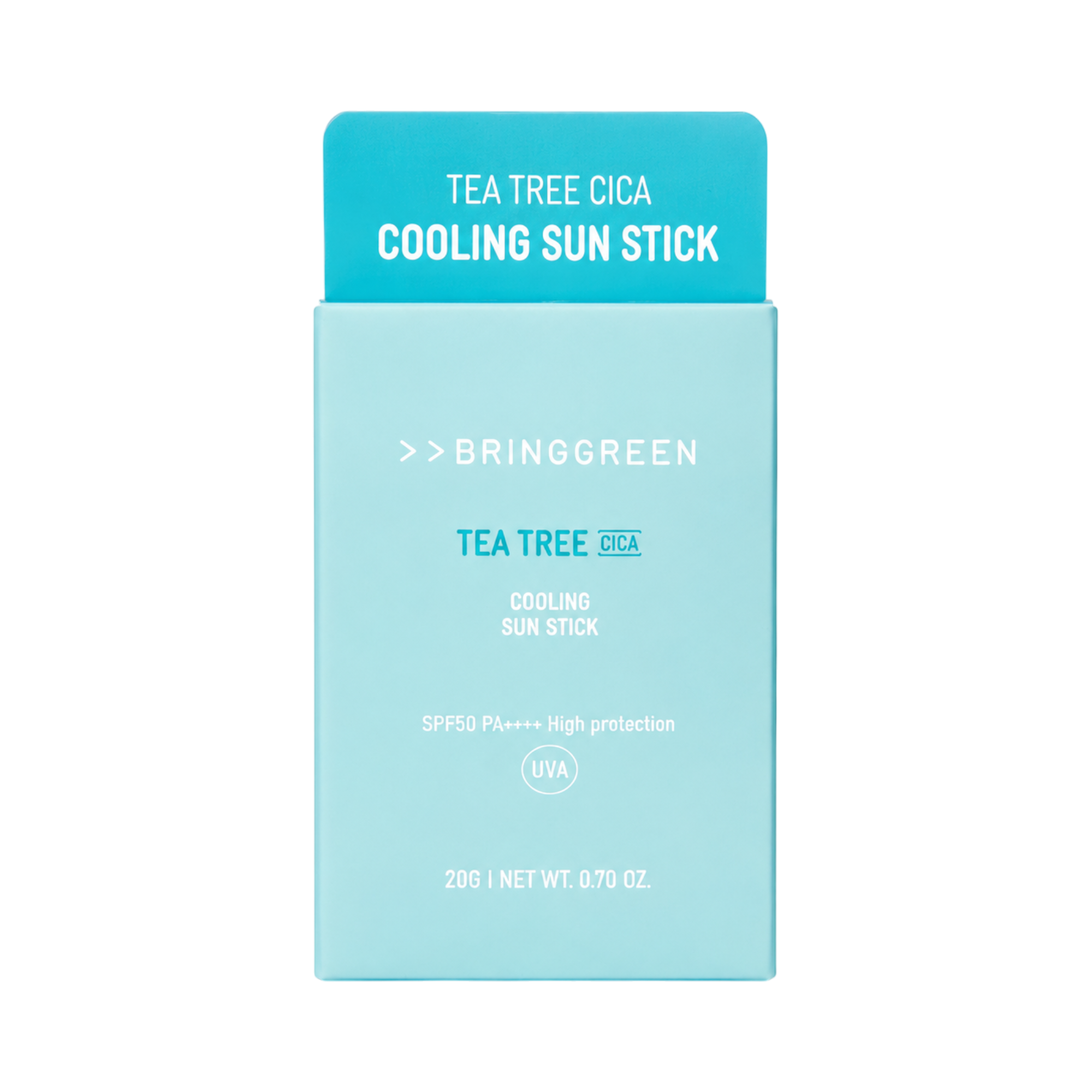 BRINGGREEN Tea Tree Cica Cooling Sun Stick SPF50 PA++++ – Chłodzący sztyft przeciwsłoneczny, 20 g