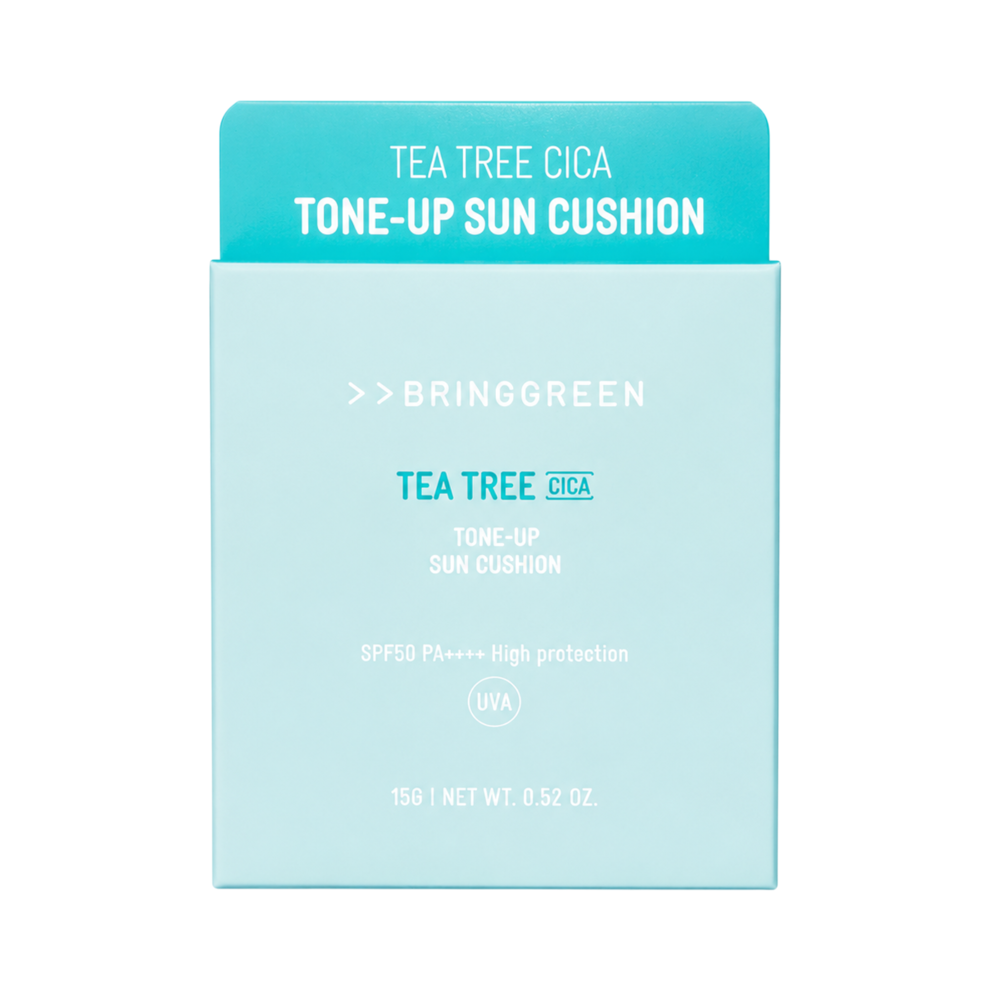 BRINGGREEN Tea Tree Cica Tone-up Sun Cushion SPF50 PA++++ – Mineralny cushion przeciwsłoneczny z efektem tone-up 15 g #3