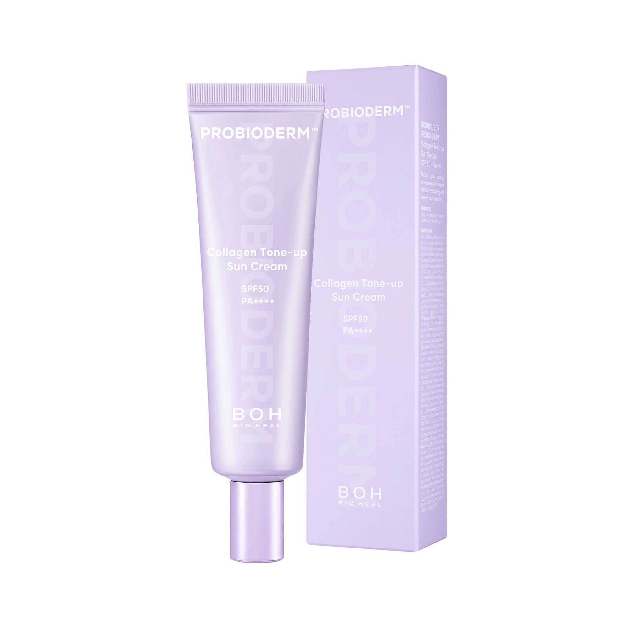 BIOHEAL BOH Probioderm™ Collagen Tone-Up Sun Cream SPF50 PA++++ – Rozświetlająco-tonujący krem przeciwsłoneczny 50 ml