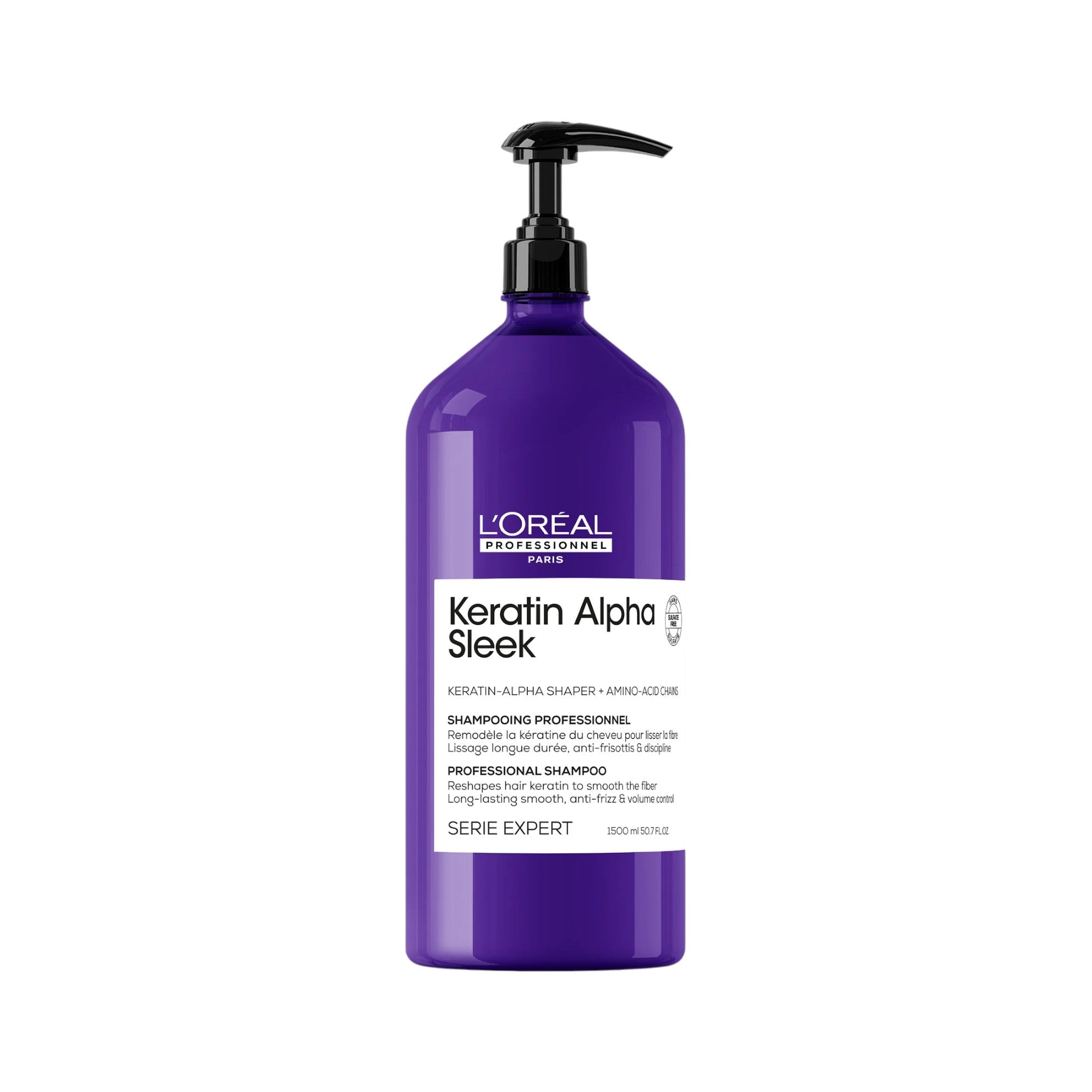 L’OREAL PROFESSIONNEL KERATIN ALPHA SLEEK Wygładzający szampon do włosów niezdyscyplinowanych 1500 ml