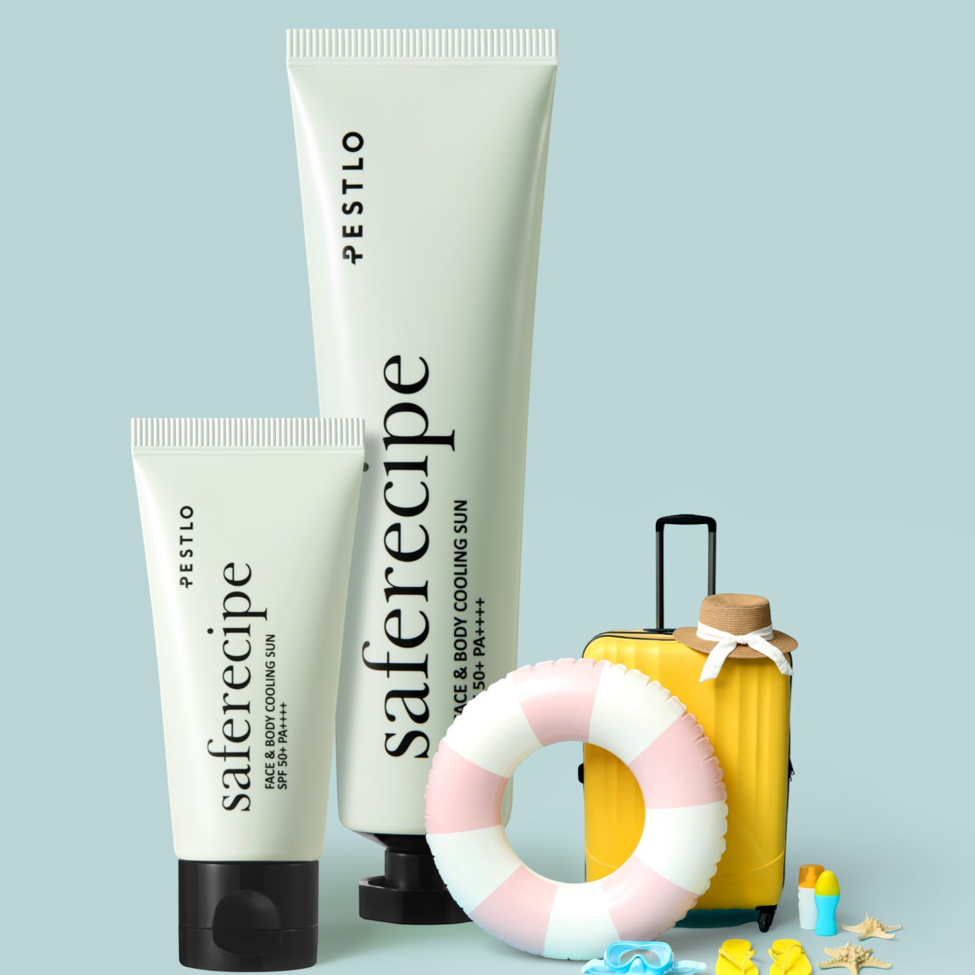 PESTLO SAFERECIPE FACE & BODY COOLING SUN Krem przeciwsłoneczny do twarzy i ciała z efektem chłodzenia SPF50+ PA++++ 100 ml #4