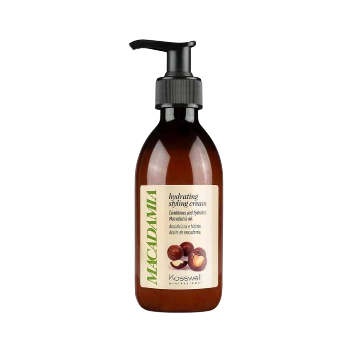 Kosswell Professional KOSSWELL MACADAMIA HYDRATING Krem do stylizacji włosów z olejkiem macadamia 250 ml — Inhaltsstoffe i ocena