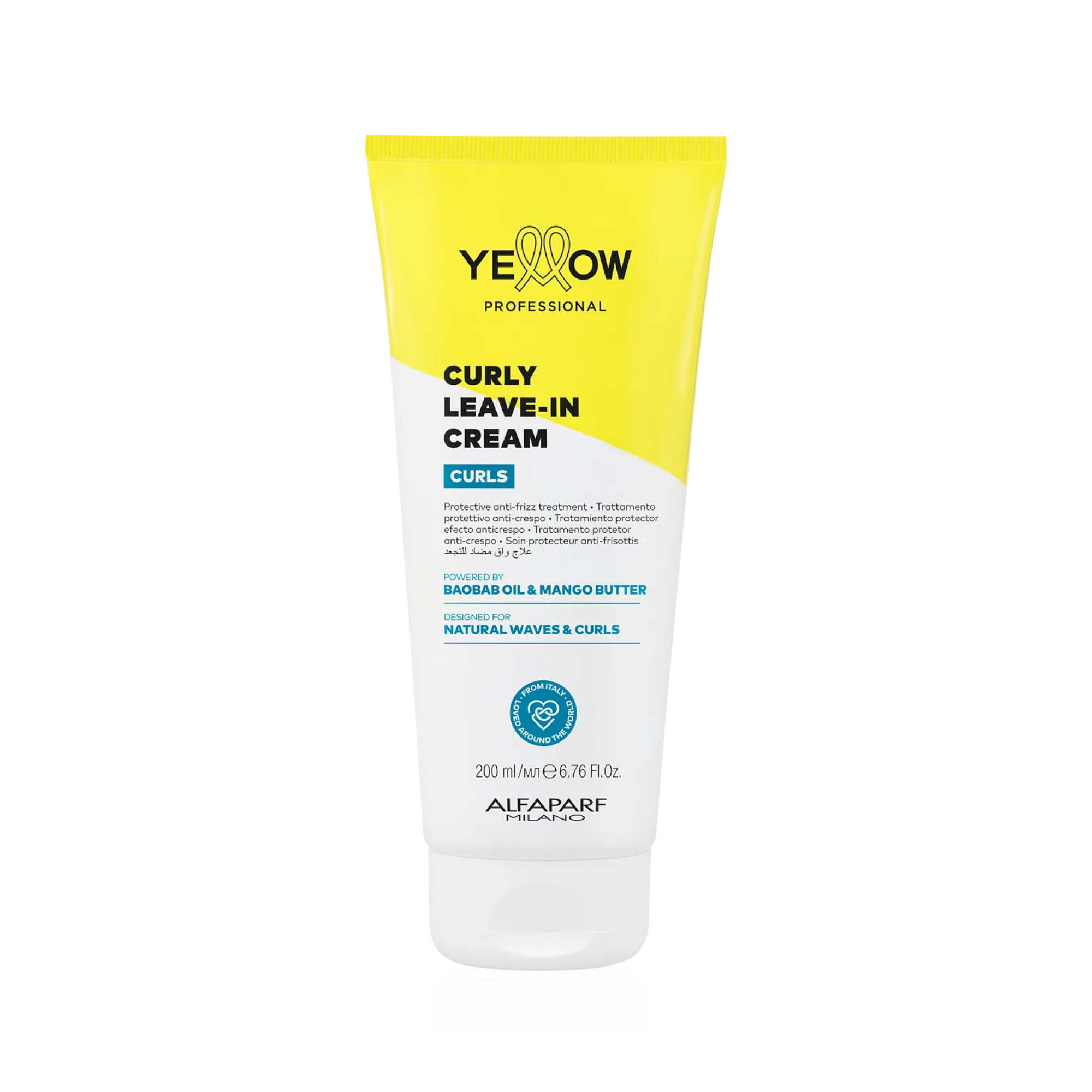YELLOW PROFESSIONAL CURLY CONDITIONER CURLS Nawilżająca odżywka do włosów falowanych, kręconych i afro 200 ml