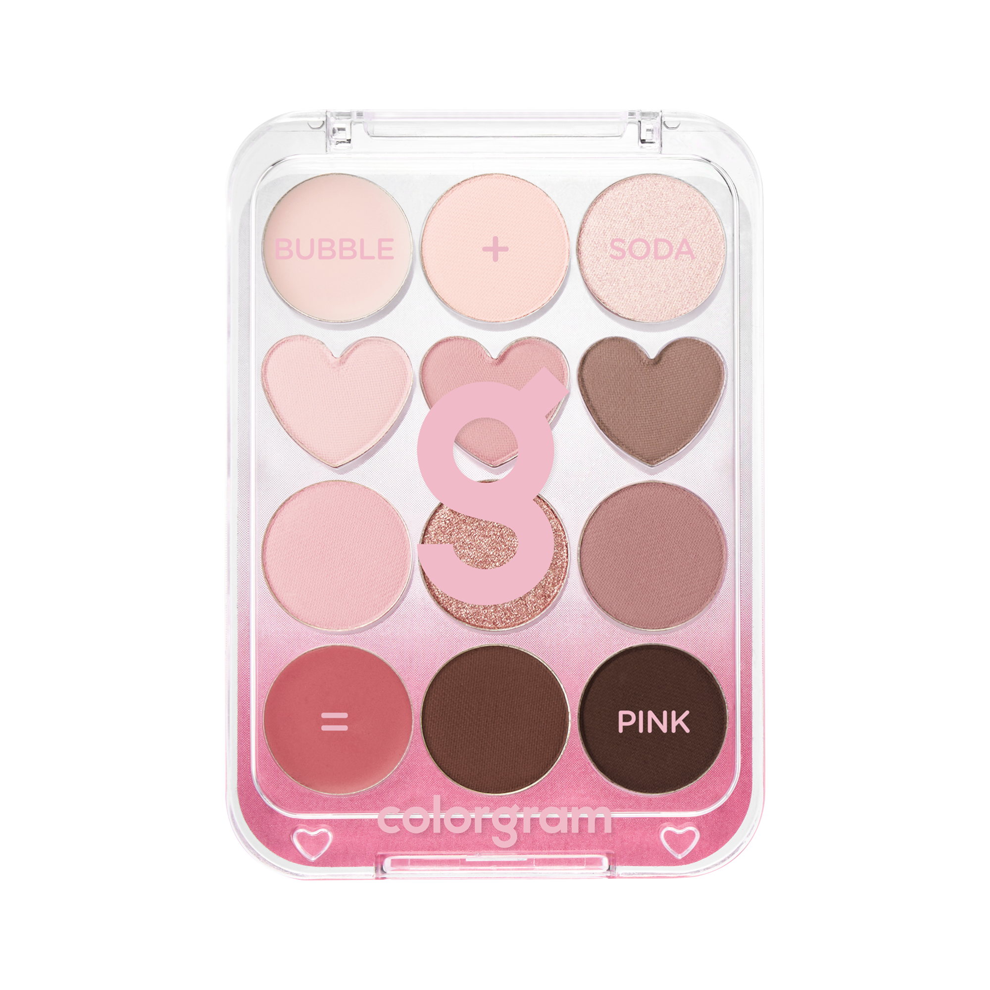 COLORGRAM PIN POINT EYESHADOW PALETTE Paletka cieni do powiek, 02 Pink + Mauve 9,9 g
