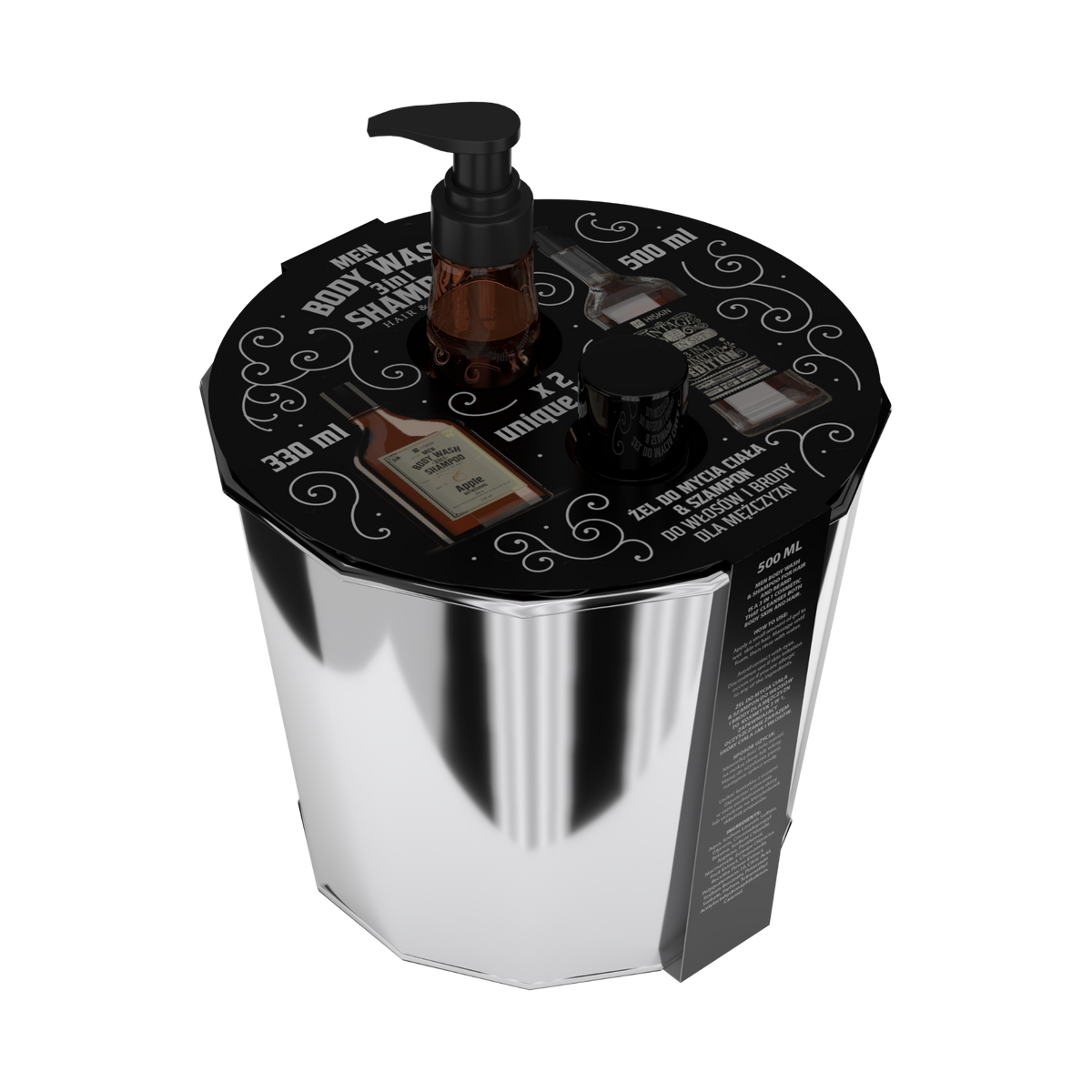 HISKIN MEN GENTLEMAN Zestaw męski, żel pod prysznic Whisky + żel pod prysznic Gin w torbie termicznej / chłodziarce (Cooler Set) #2