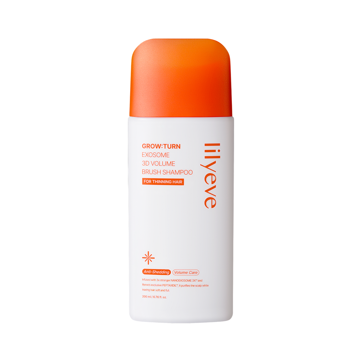 Lilyeve LILYEVE GROW:TURN EXOSOME 3D VOLUME BRUSH Wzmacniający szampon zwiększający objętość z aplikatorem 200 ml — Inhaltsstoffe und Bewertung