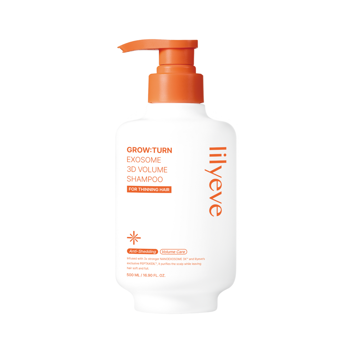 LILYEVE GROW:TURN EXOSOME 3D VOLUME kräftigend Shampoo für mehr Volumen 500 ml