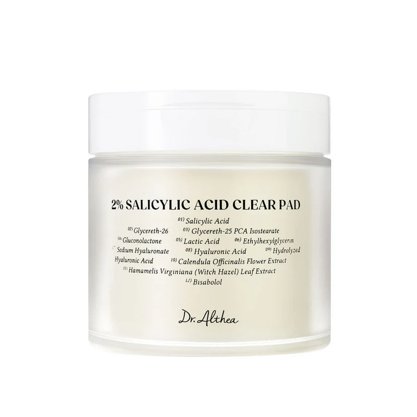 DR. ALTHEA 2% SALICYLIC ACID CLEAR PAD Oczyszczające płatki tonizujące z kwasem BHA 2% (65 szt.) 170 g