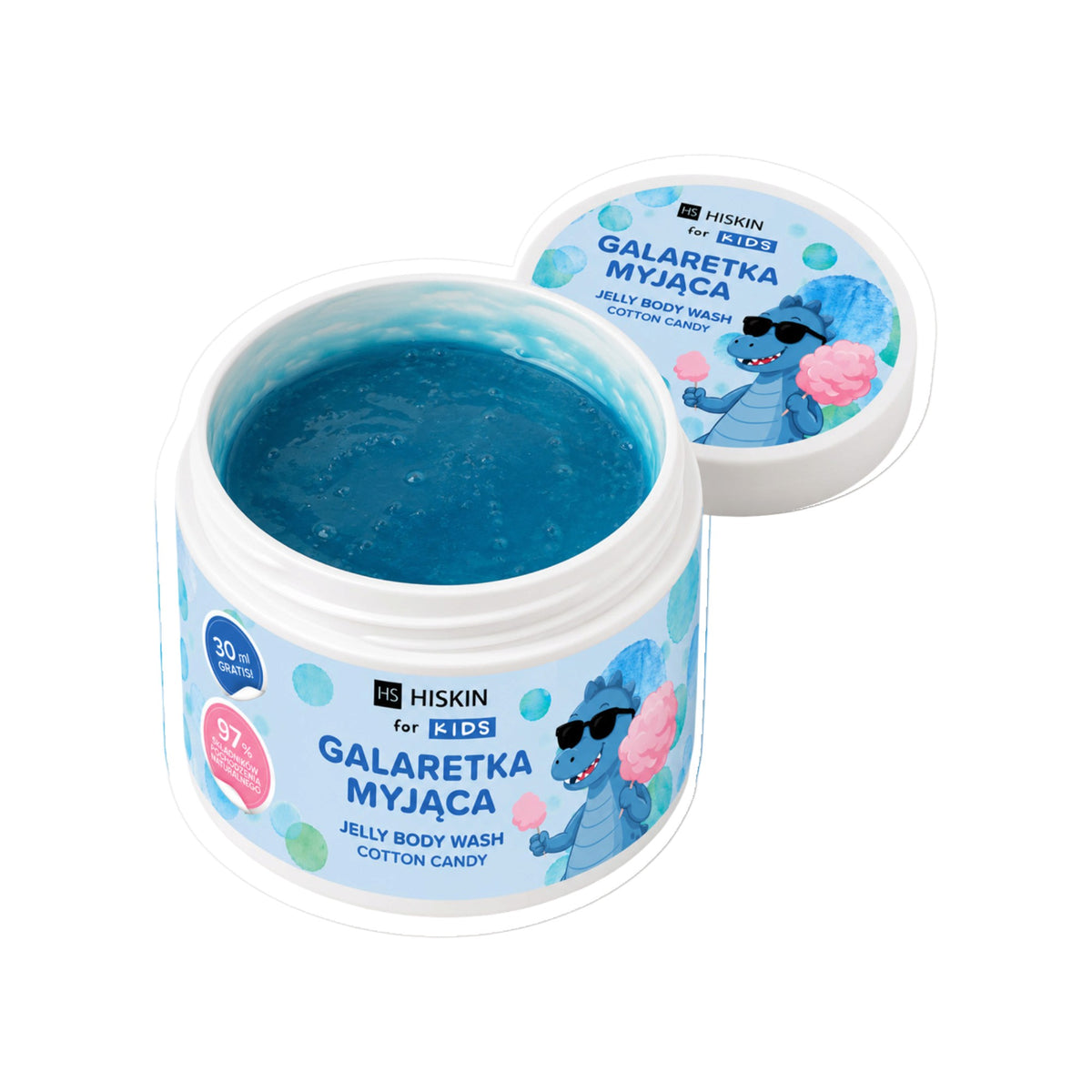 HISKIN FOR KIDS Galaretka myjąca, Cotton Candy 180 ml #2