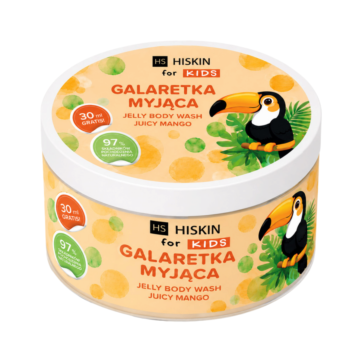 HISKIN FOR KIDS Galaretka myjąca, Juicy Mango 180 ml