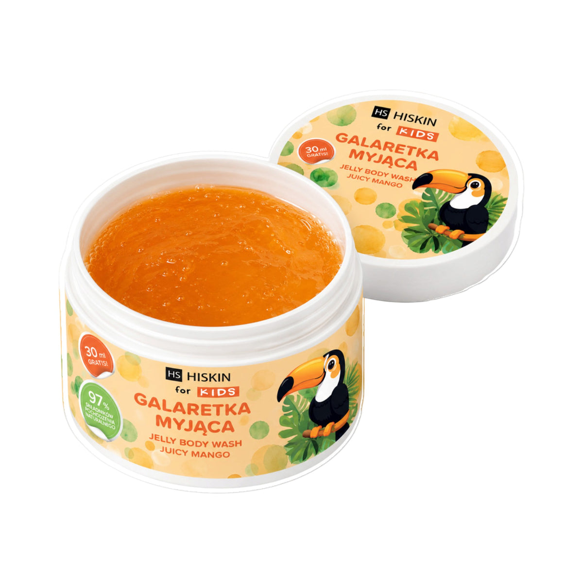 HISKIN FOR KIDS Galaretka myjąca, Juicy Mango 180 ml #2