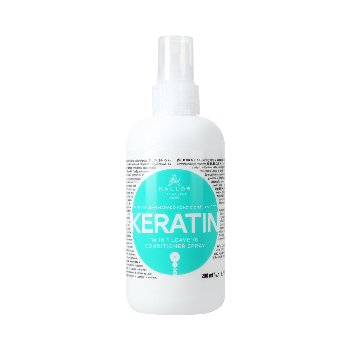 Kallos KALLOS KJMN KERATIN Intensywnie regenerująca odżywka bez spłukiwania z keratyną 200 ml