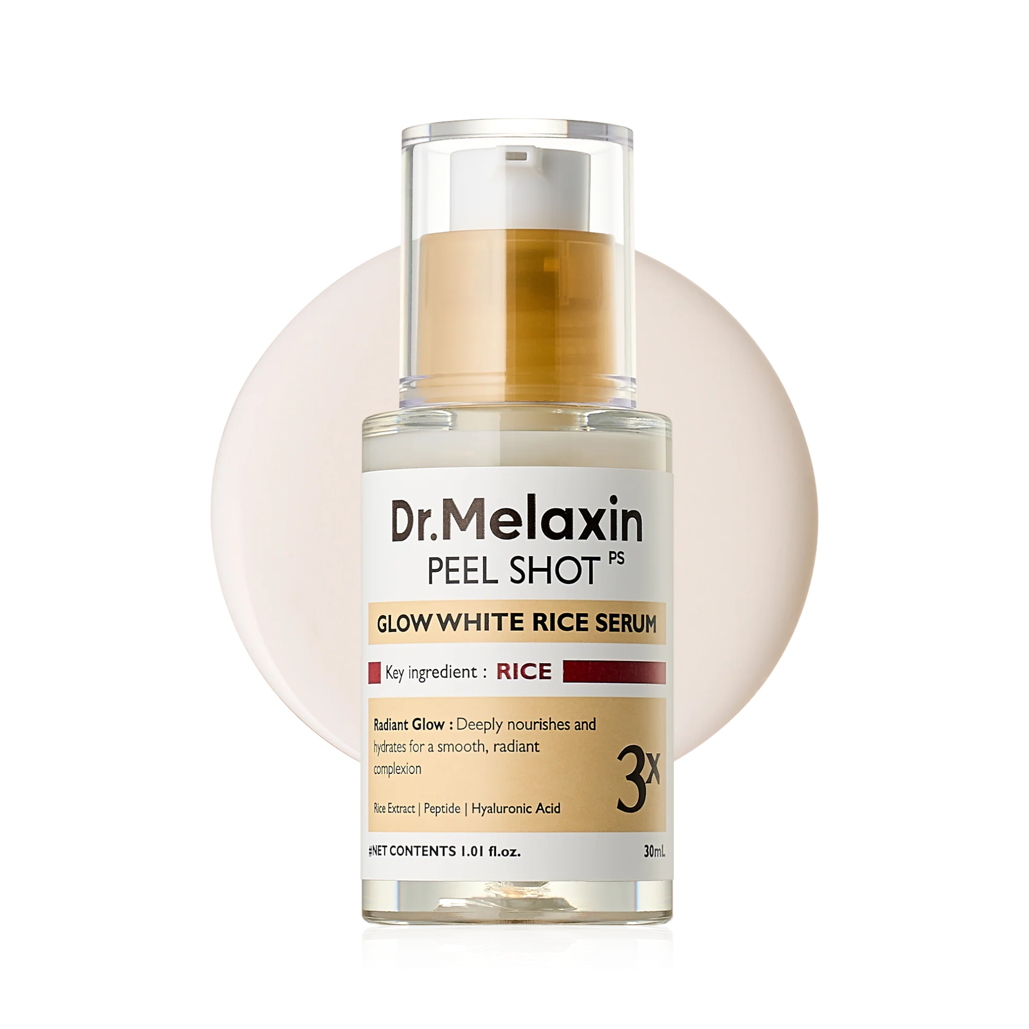 DR.MELAXIN PEEL SHOT GLOW WHITE RICE SERUM Nawilżające glow serum do twarzy 30 ml