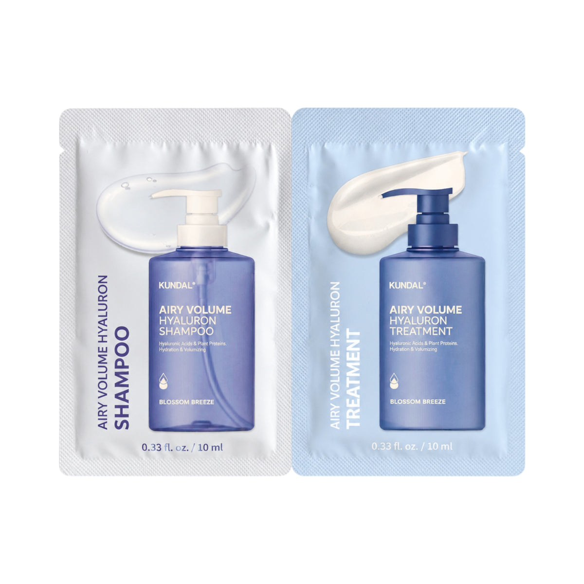 Kundal KUNDAL AIRY VOLUME Zestaw saszetek do pielęgnacji włosów zwiększający objętość Blossom Breeze 2 x 10 ml