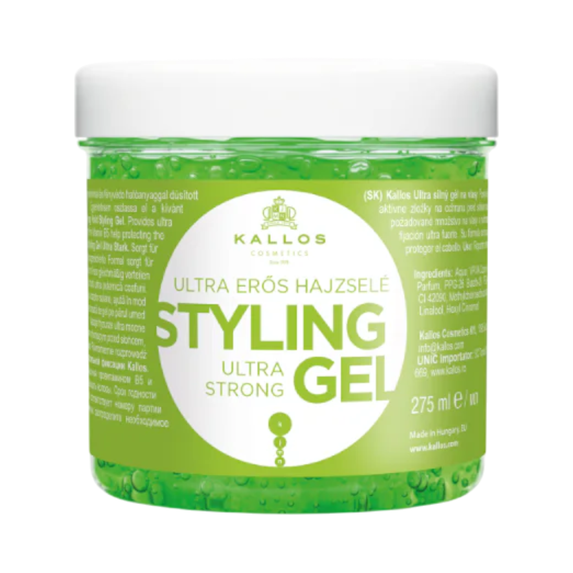 KALLOS EROS ULTRA STRONG HOLD Żel do stylizacji włosów ultra strong 275 ml