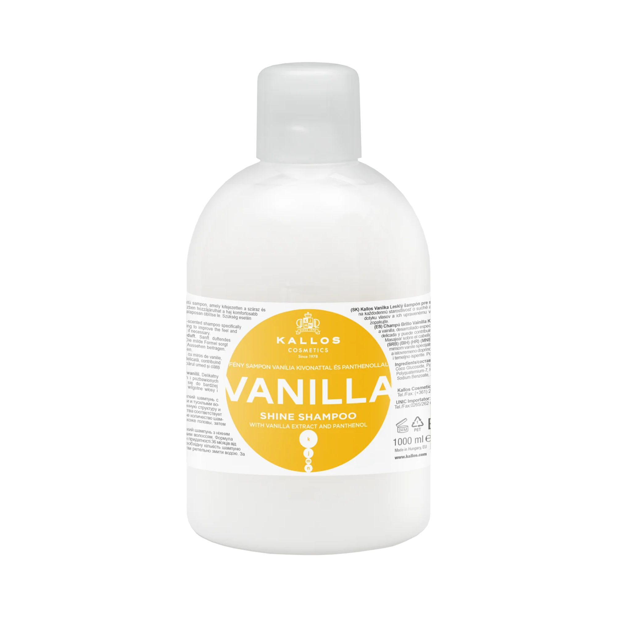 KALLOS KJMN VANILLA Szampon nabłyszczający 1000 ml