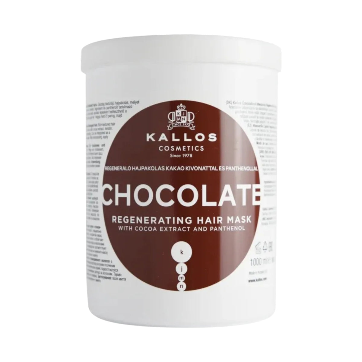 KALLOS CHOCOLATE Regenerująca maska czekoladowa 1000 ml