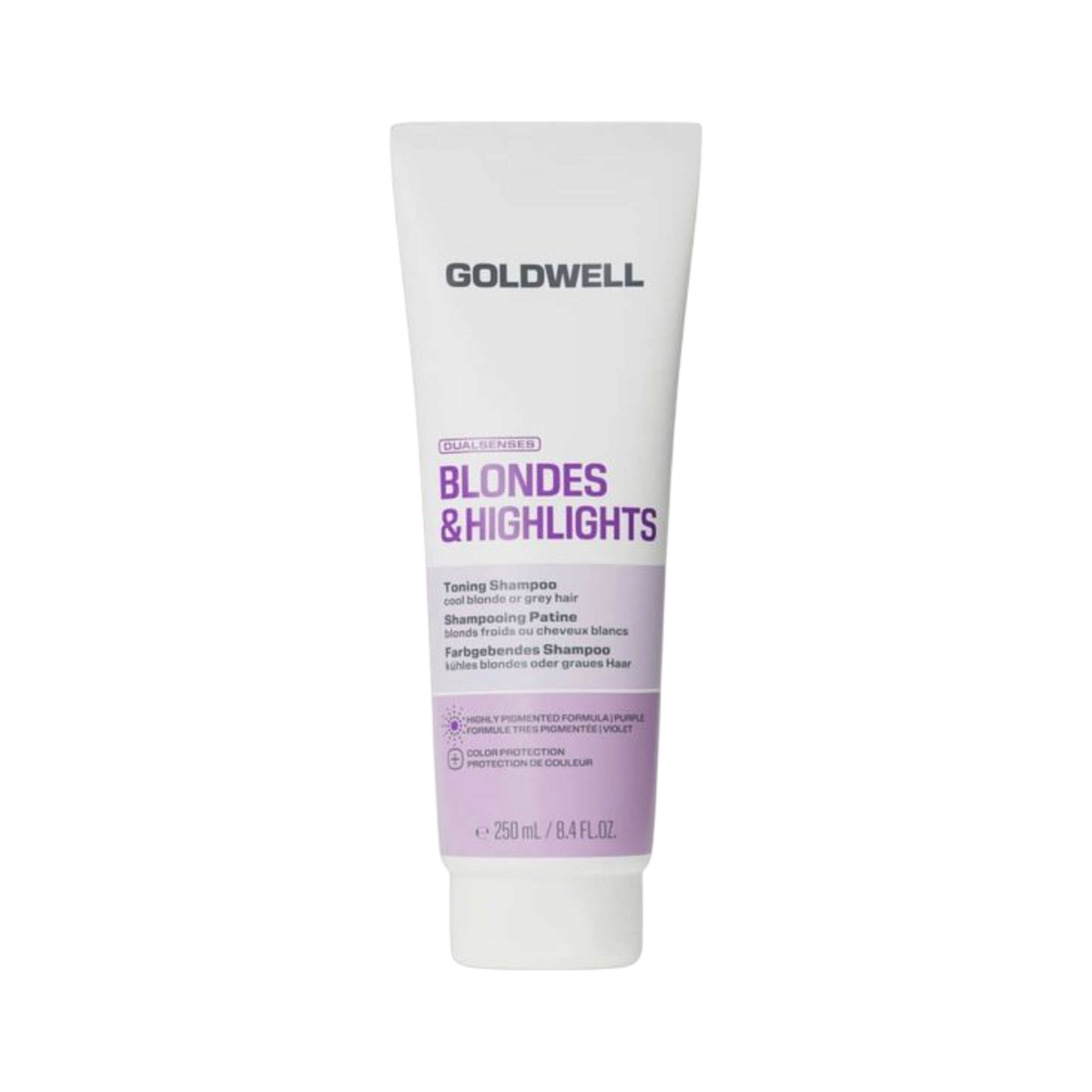 GOLDWELL DUALSENSES BLONDES & HIGHLIGHTS Fioletowy szampon tonujący do włosów blond 250 ml