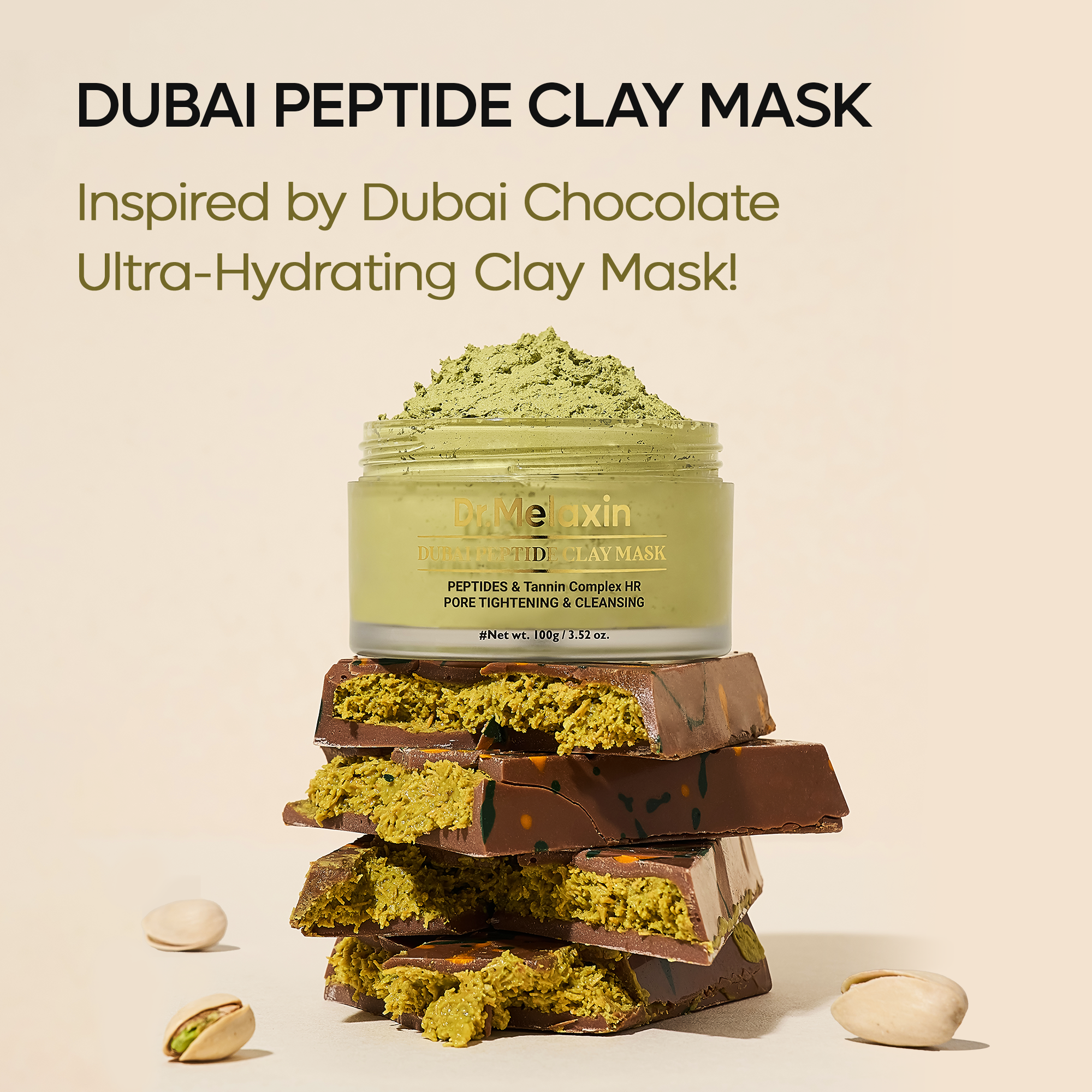 DR. MELAXIN DUBAI PEPTIDE CLAY MASK Masque à l'argile purifiant qui réduit l'excès de sébum 100 g #5