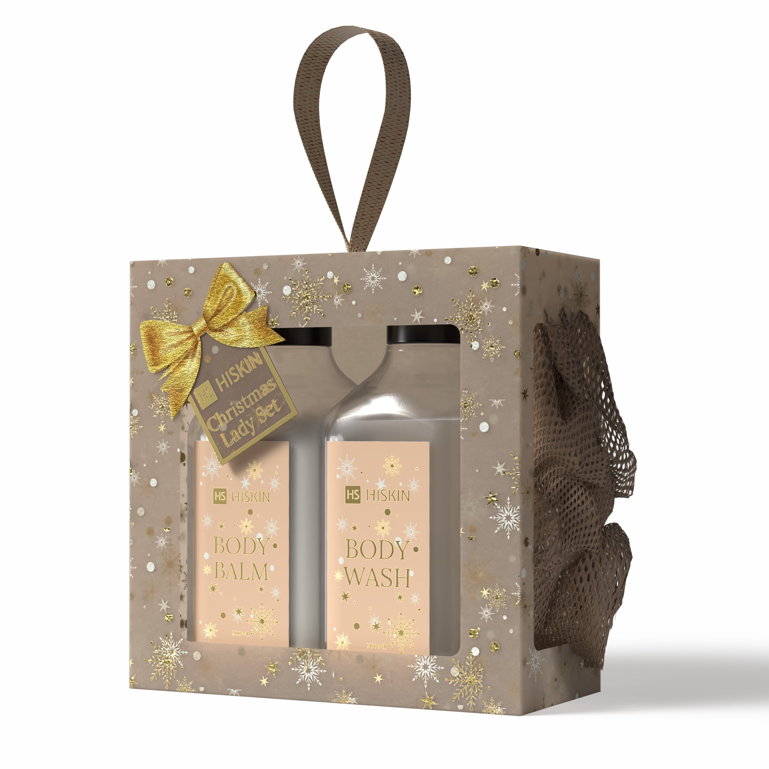 HISKIN CHRISTMAS LADY SET BEIGE Zestaw prezentowy kosmetyków świątecznych