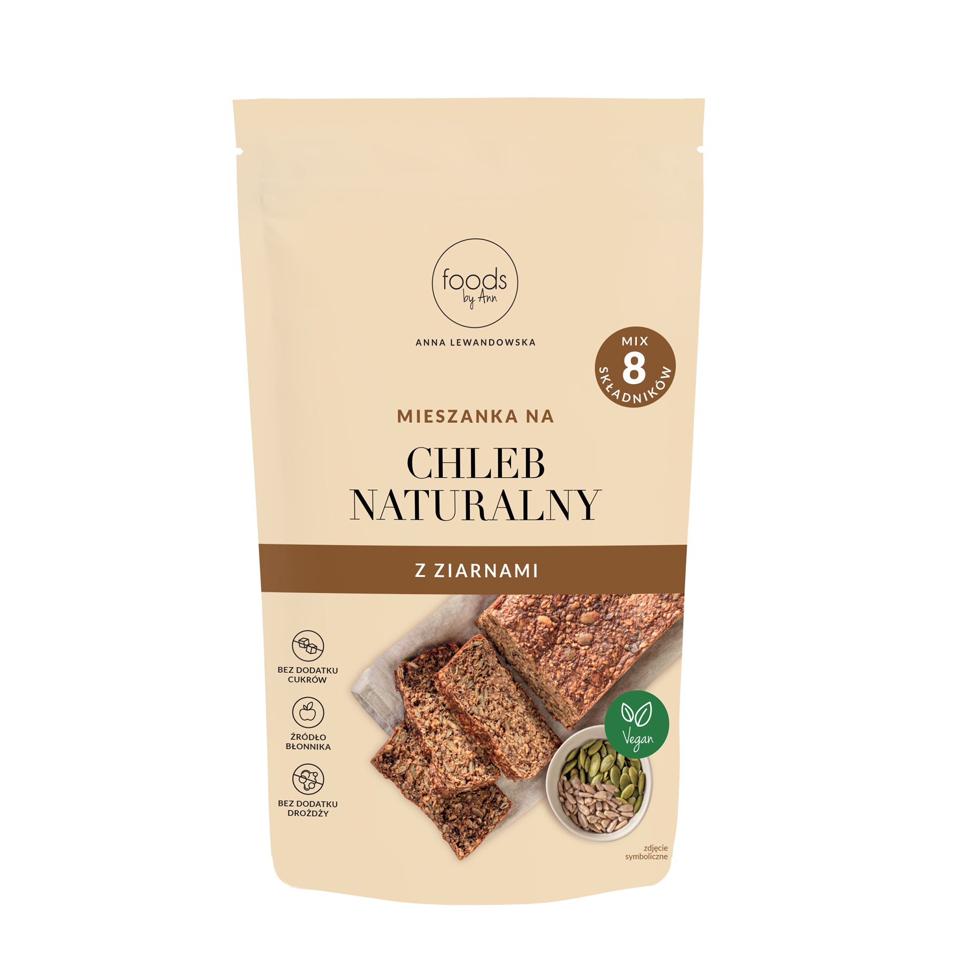 FOODS BY ANN Mieszanka mąk na chleb naturalny z ziarnami 350 g
