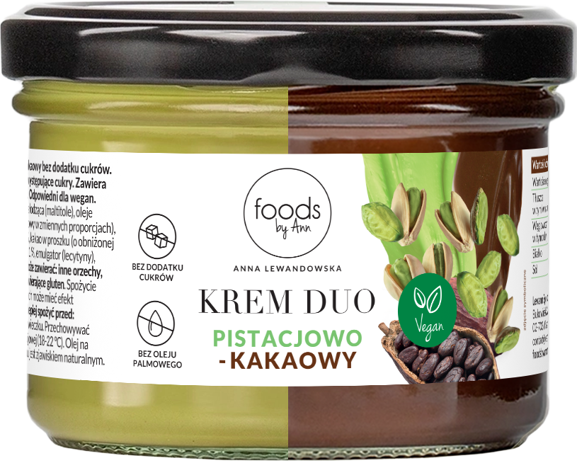 LEVANN FOODS BY ANN Wegański krem duo pistacjowo-kakaowy 200g