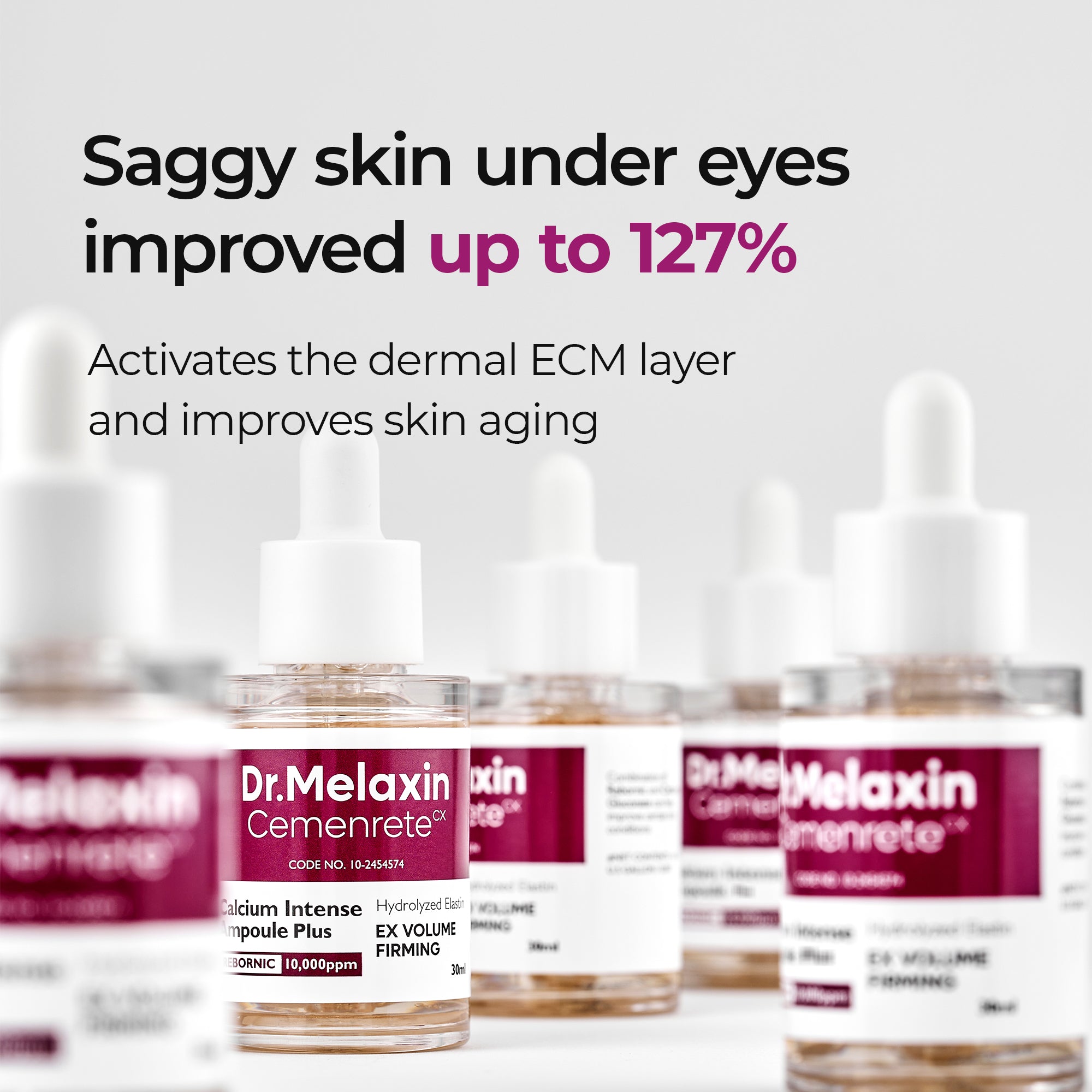 DR.MELAXIN CEMENRETE CALCIUM INTENSE AMPOULE PLUS Zpevňující sérum na oči a obličej 30 ml #5
