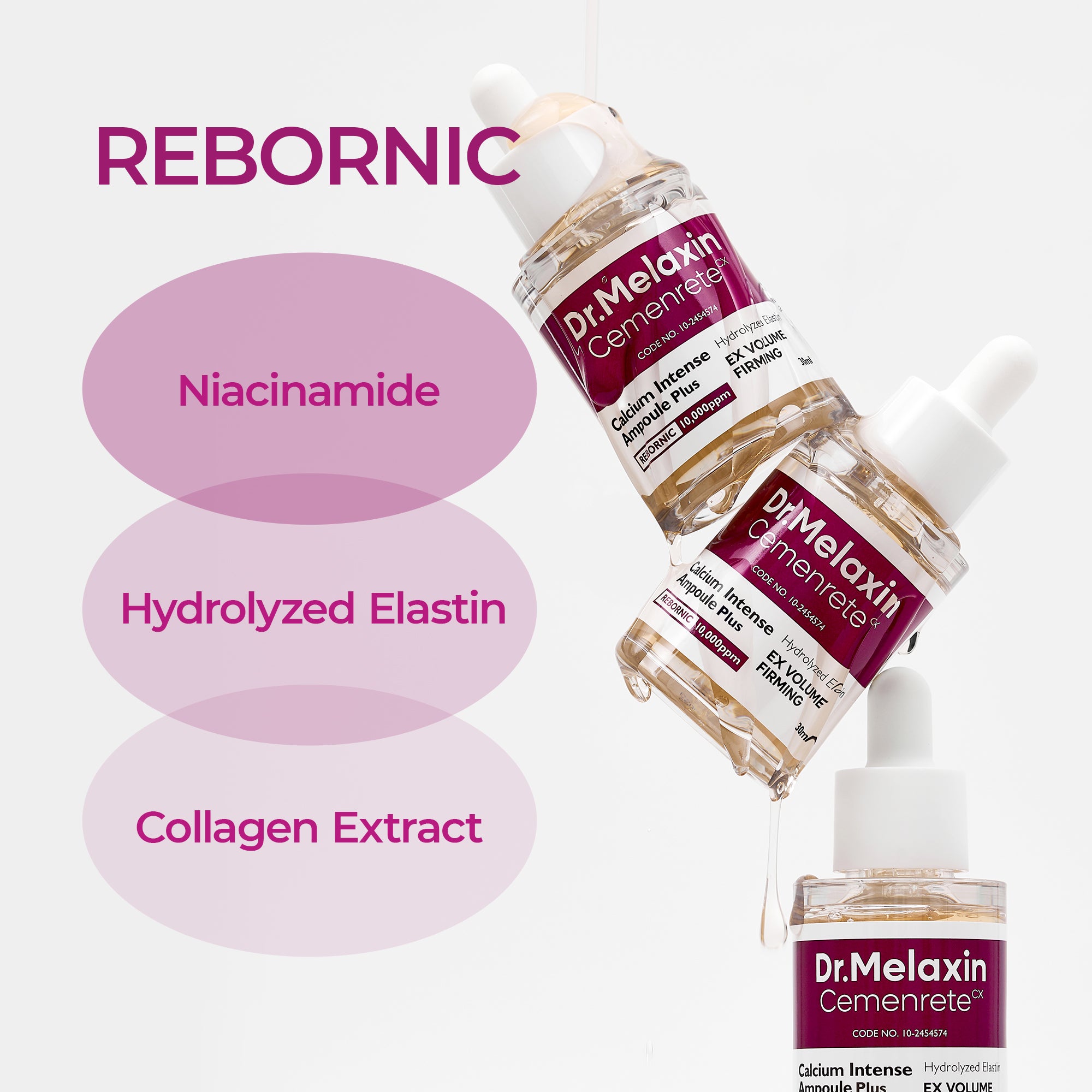 DR.MELAXIN CEMENRETE CALCIUM INTENSE AMPOULE PLUS Zpevňující sérum na oči a obličej 30 ml #6