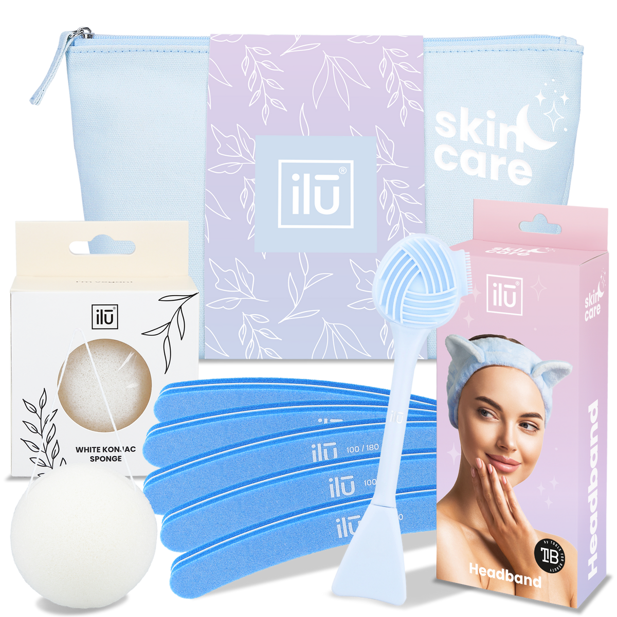 ilū BLUE HARMONY Zestaw akcesoriów – domowy rytuał beauty w jednym zestawie