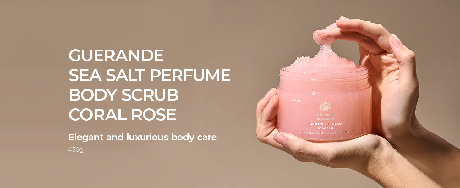 DR.MELAXIN PERFUME BODY SCRUB Perfumowany peeling solny do ciała Coral Rose 450 g #4