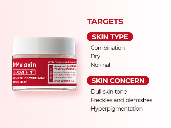 DR.MELAXIN ASTAXANTHIN ANTI-FRECKLES & WHITENING CAPSULE CREAM Aufhellende, verjüngende Creme mit Astaxanthin 50 ml #5