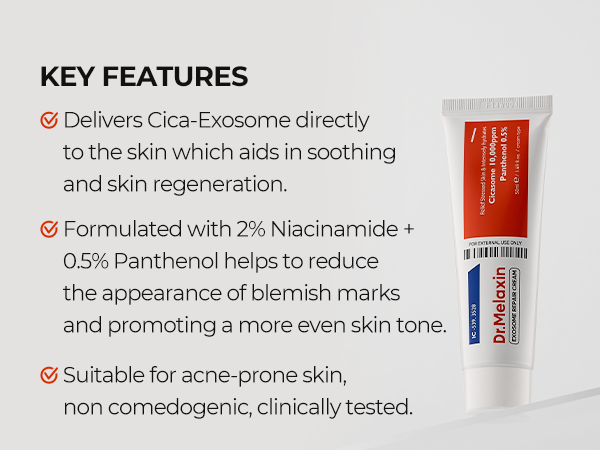 DR.MELAXIN EXOSOME LINE Krem naprawczy z egzomosomami na niedoskonałości 50 ml #5