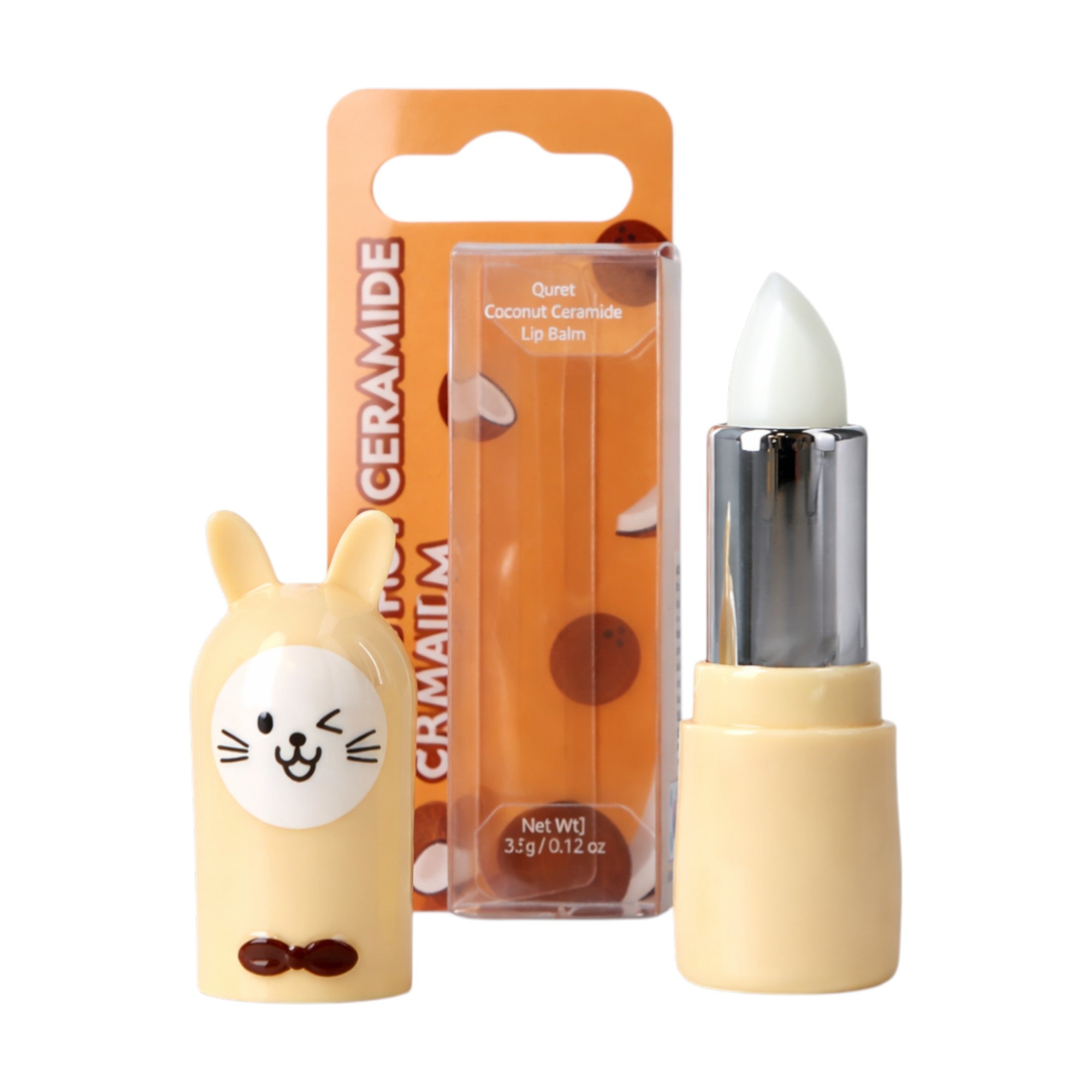 QURET Ochronny balsam do ust z ceramidami, Kokos 3,5 g #2