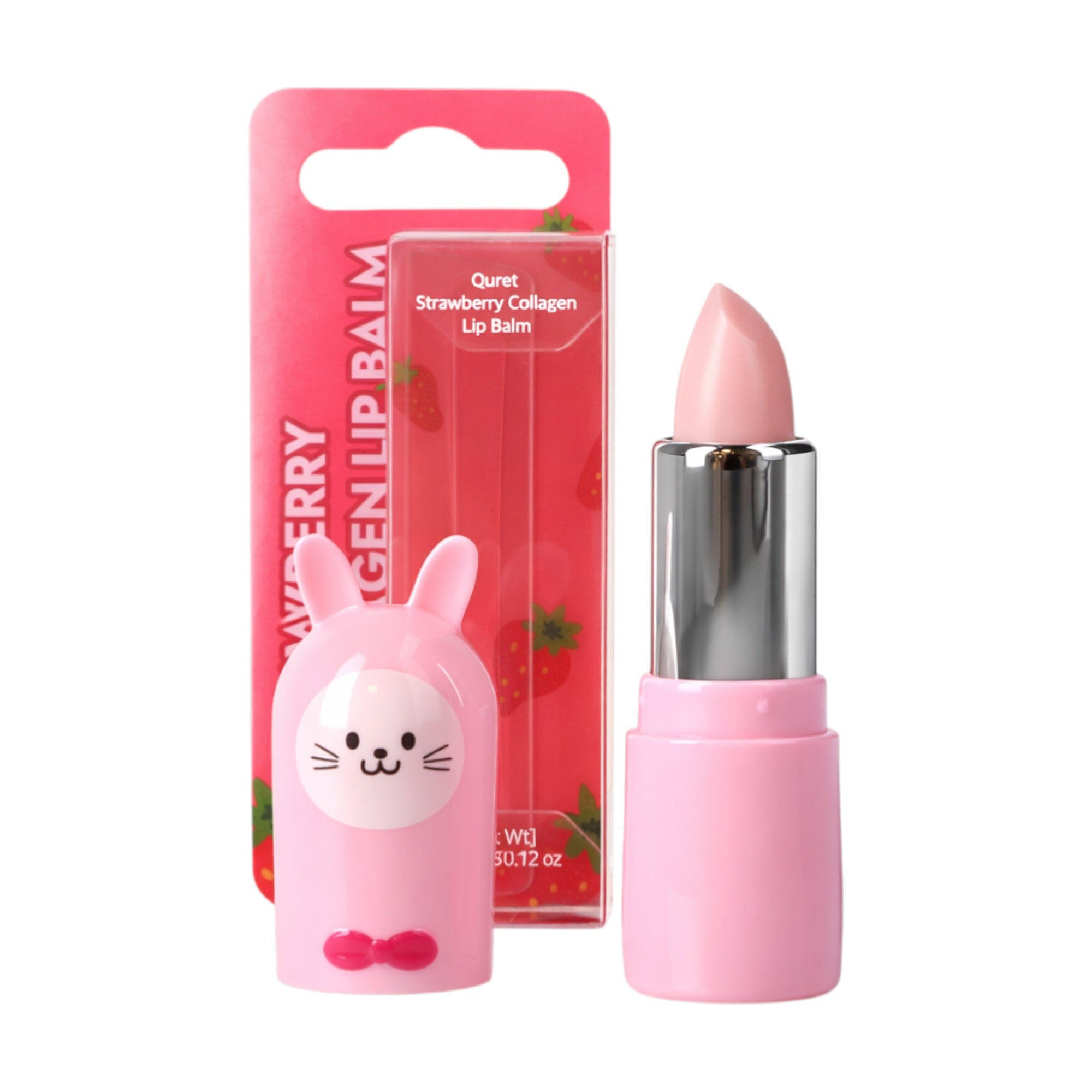 QURET Revitalizační balzám na rty s kolagenem, Jahoda 3,5 g #2