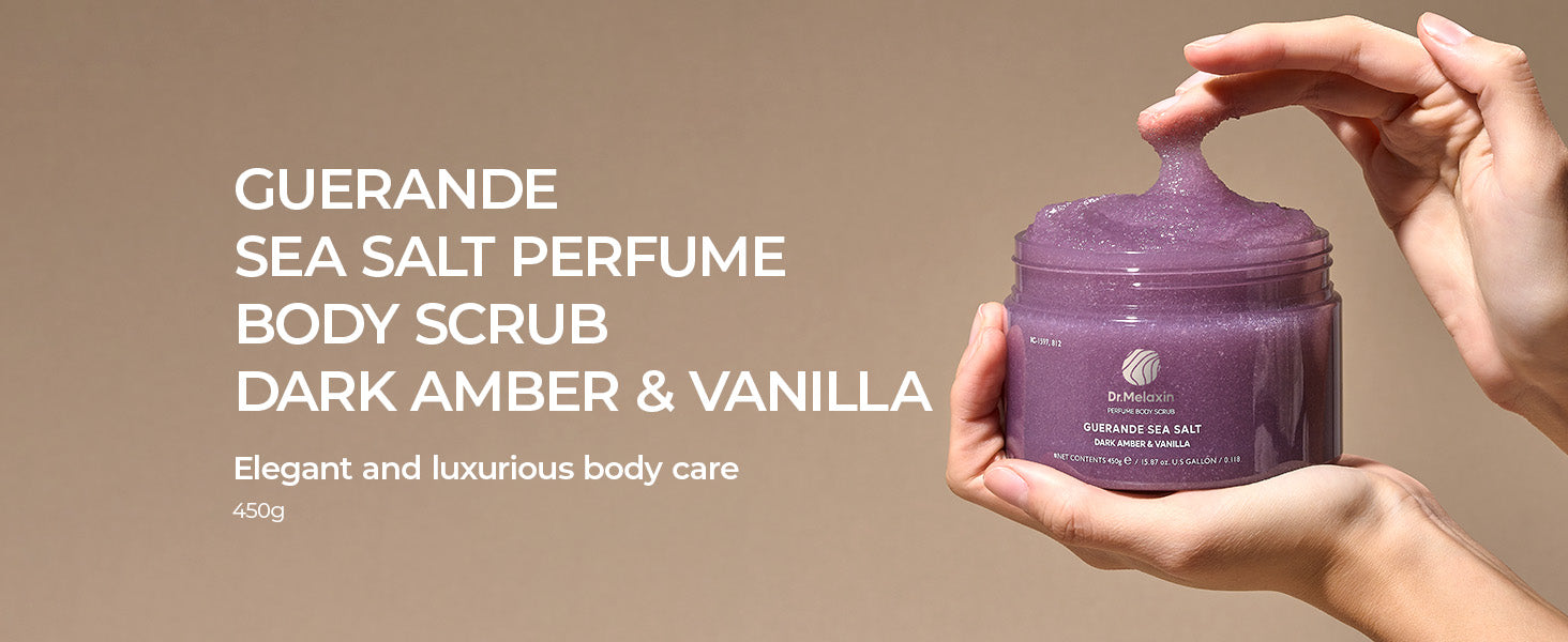 DR.MELAXIN PARFUM BODY SCRUB Gommage corporel au sel parfumé Ambre foncé et vanille 450 g #5