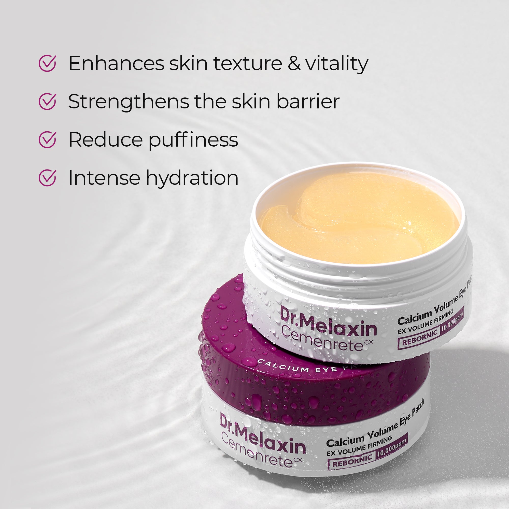 DR.MELAXIN CEMENRETE CALCIUM VOLUME EYE PATCH Patchs oculaires hydrogel raffermissants 60 pcs. #5
