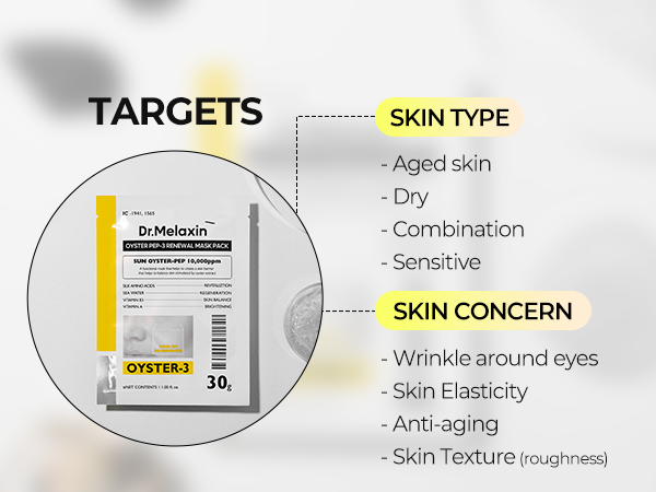 DR.MELAXIN OYSTER PEPTIDE MASK Odmładzające maseczki peptydowe w płachcie 5 x 30 g #6