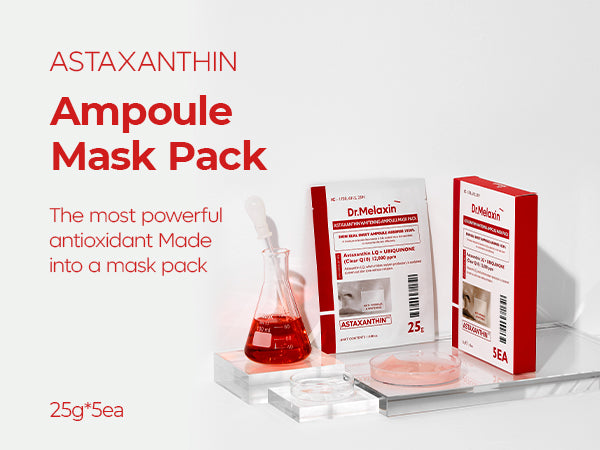 DR.MELAXIN ASTAXANTHIN BRIGHTENING AMPOULE MASK Maschere in tessuto schiarenti con astaxantina 5x25 ml #6
