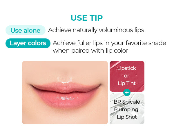 DR.MELAXIN BIO-SPICULE BP SPICULE PLUMPING LIP SHOT MILD Nawilżający błyszczyk do ust z delikatnym efektem powiększenia 4 ml #13