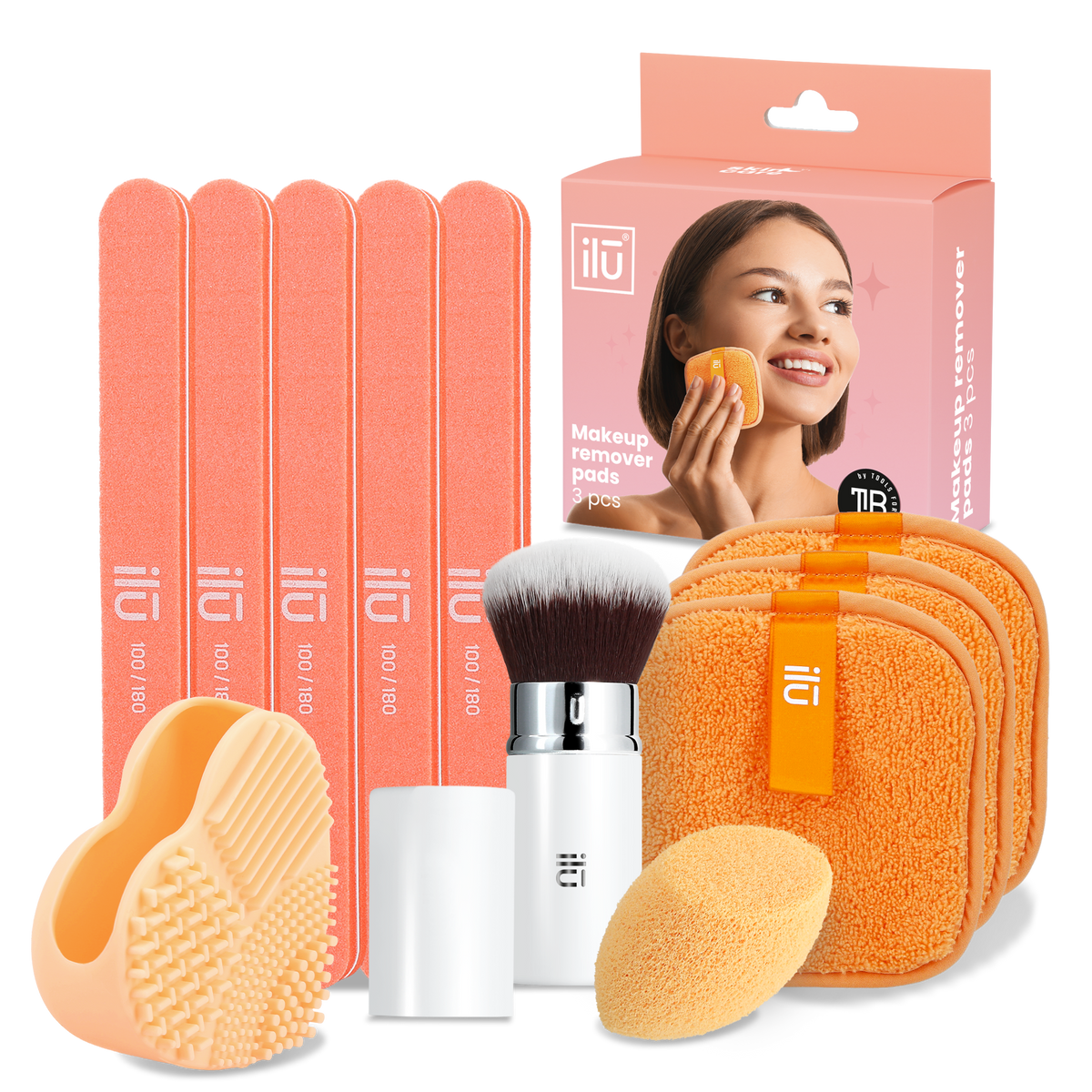 ilū ORANGE HARMONY Zestaw akcesoriów – pielęgnacja, makijaż i manicure w jednym
