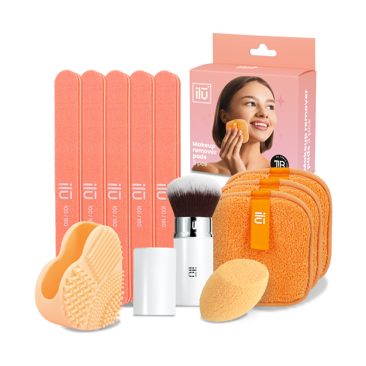 ilū ORANGE HARMONY Zestaw akcesoriów – pielęgnacja, makijaż i manicure w jednym
