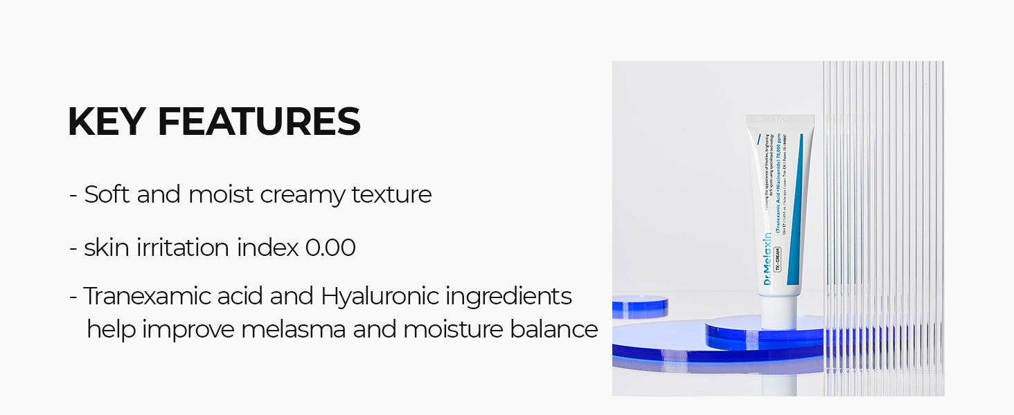 DR.MELAXIN TX-CREAM Rozjaśniający krem do twarzy z kwasem traneksamowym 50 ml #9