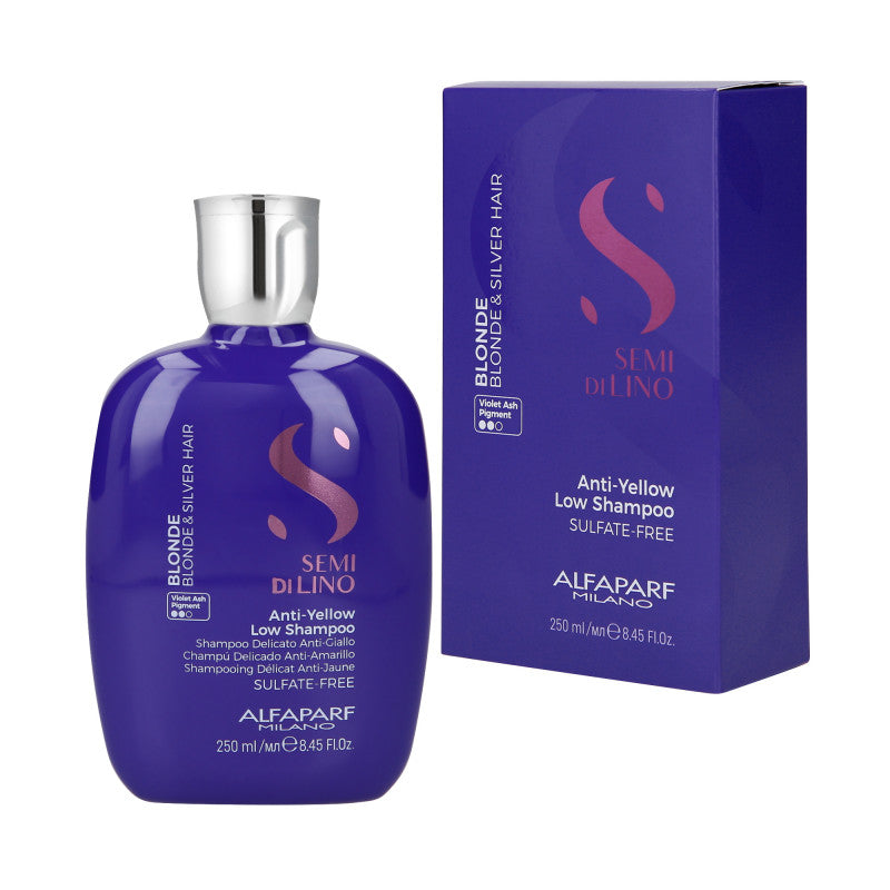ALFAPARF SEMI DI LINO BLONDE ANTI YELLOW Neutralizujący szampon do włosów blond 250ml