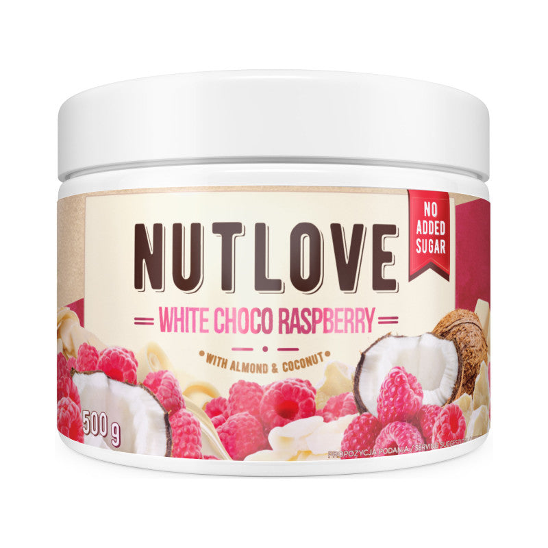ALLNUTRITION NUTLOVE CHOCO Krem biała czekolada – malina 500 g
