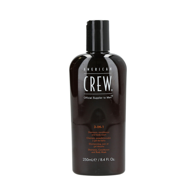 AMERICAN CREW Szampon do włosów, odżywka i żel pod prysznic 3w1 250ml
