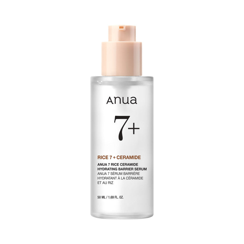 ANUA RICE CERAMIDE HYDRATING BARRIER Rozjaśniające serum z ekstraktem z ryżu i niacynamidem 50 ml