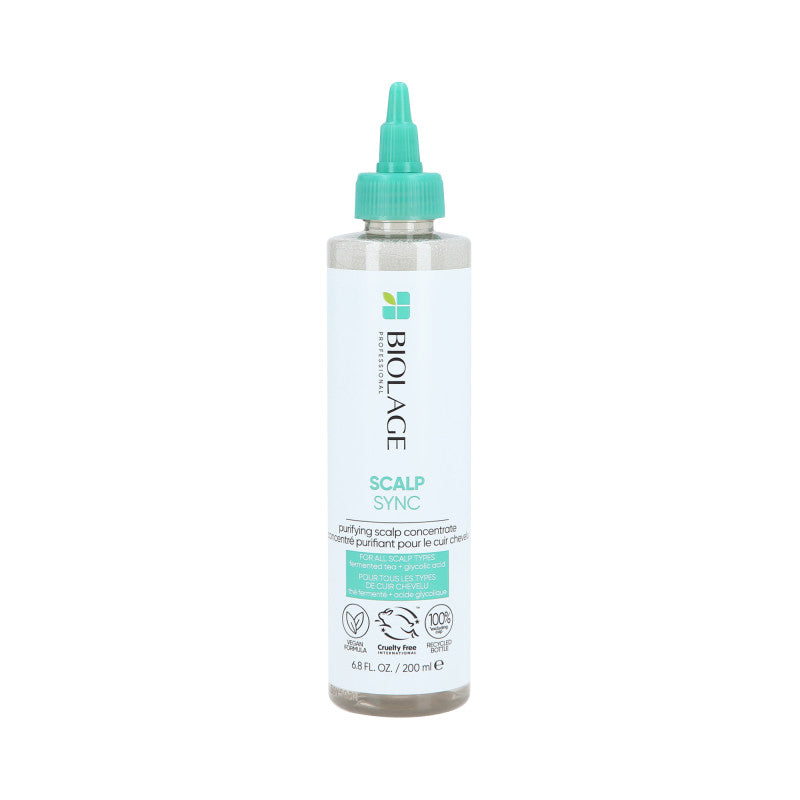 BIOLAGE SCALPSYNC Oczyszczająca kuracja do skóry głowy z kwasem glikolowym 200ml