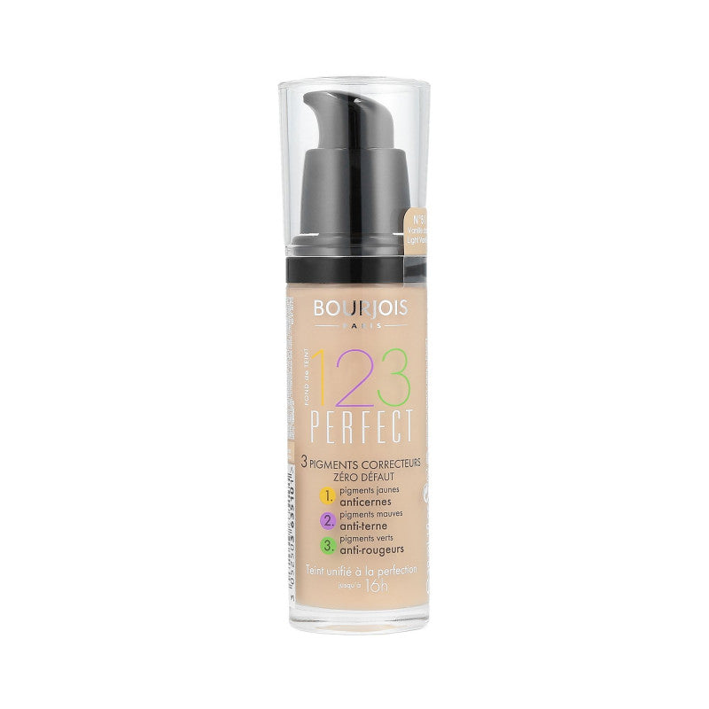 Bourjois 123 Perfect Correcting Pigments Foundation  51 Light Vanilla 30ml
